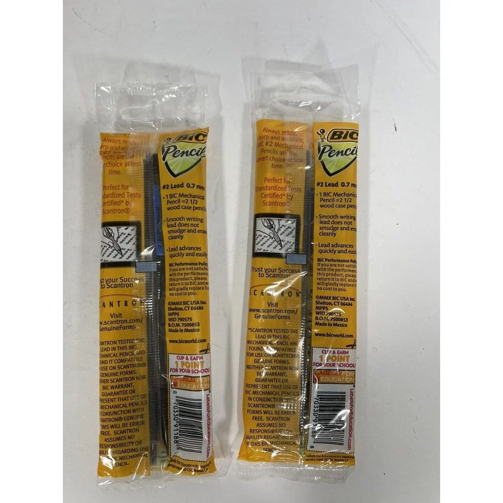 Lot Of 10 Bic Mechanical Pencil Medium 0.7‎ Mm # 2 Assorted Colors ( 2 Pk Of 5 )